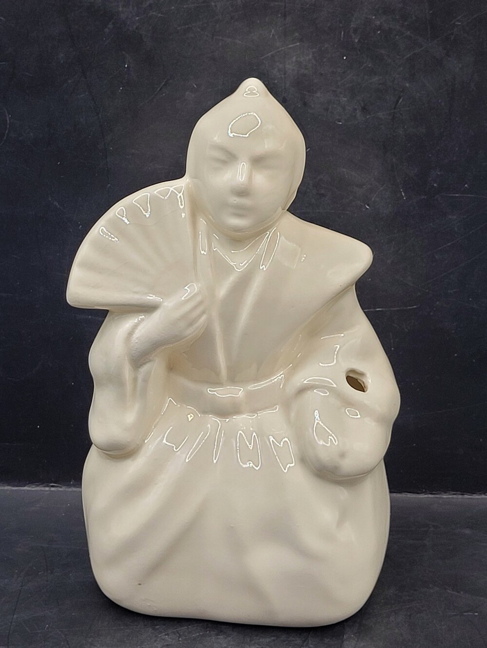 Vintage Suehito Pierrot Clown Ceramic Mug Cup Straw Holder Japan